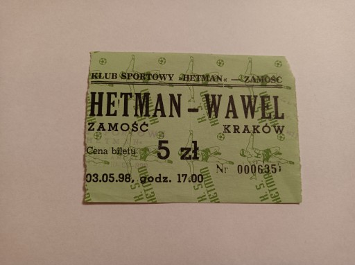 HETMAN ZAMOŚĆ - WAWEL KRAKÓW 03-05-1998
