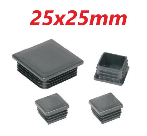 4 X ZAŚLEPKA KWADRATOWA 25X25mm