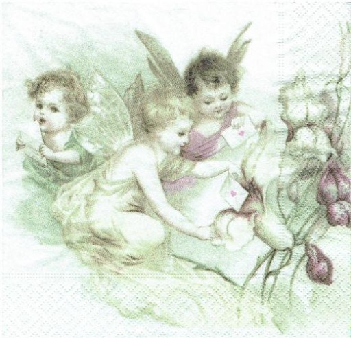 Serwetka Vintage 36v decoupage serwetki Anioły