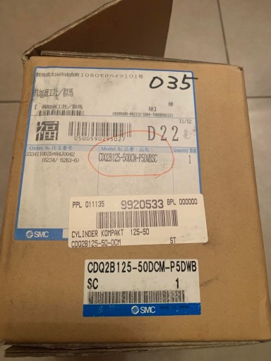 SMC cylinder CDQ2B125-50DCM-P5DWBSC