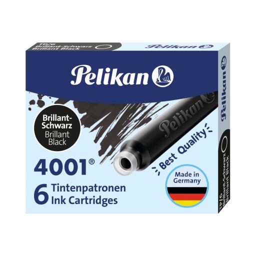 NABOJE PELIKAN DO PIÓR KRÓTKIE TP/6 6szt CZARNE