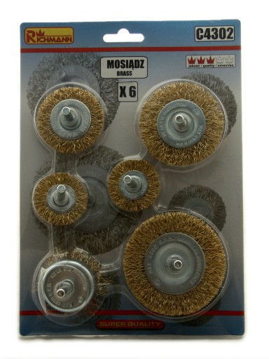 Szczotki druciane do wiertarki 6szt C4302 Richmann