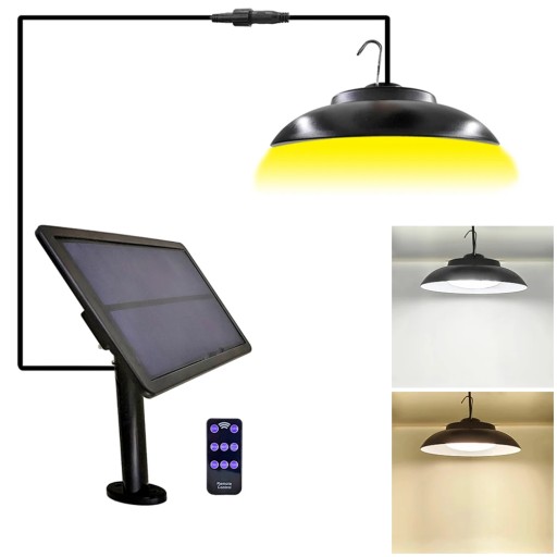48 LED Solar lampa wisząca wodoodporna odkryty kryty wiszące rzucić światła