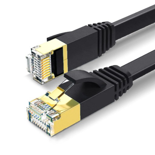 KABEL SIECIOWY LAN ETHERNET PŁASKI RJ45 CAT7 10m