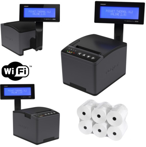 DRUKARKA FISKALNA POSNET THERMAL XL2 ONLINE WIFI 80MM ROLKI ZGLOSZENIE