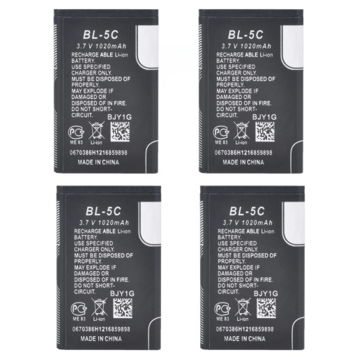 1020mAh BL-5C BL 5C BL5C bateria do telefonu Noki