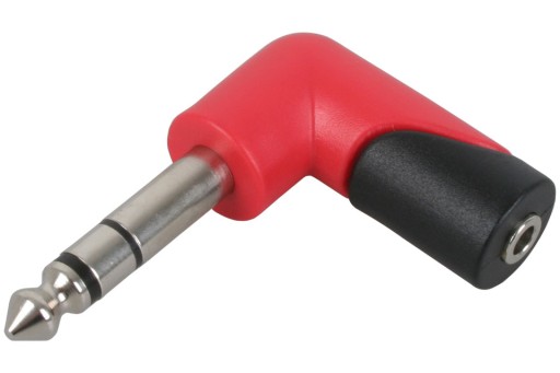 Solidna Redukcja kątowa Jack 3.5 mm - Jack 6.3 mm