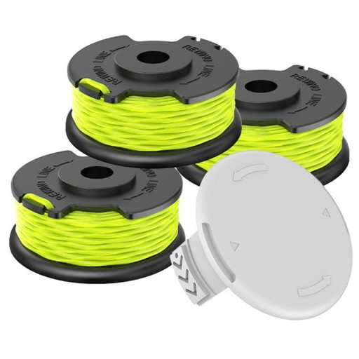 For Ryobi RLT36B33/RY36LT33A-0 36V Lawn Mower 3 Line Spool+1 Spool Cap Part