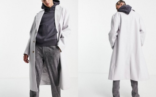 PŁASZCZ DŁUGI LILIOWY OVERSIZE 4XL AS8