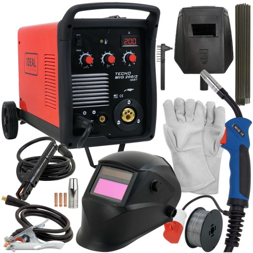 Spawarka Ideal MIG 200 MAG IGBT MMA MIGOMAT zestaw
