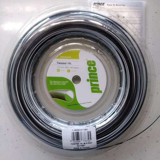 Naciąg Prince twisted 1,27mm/100m czarno-biały