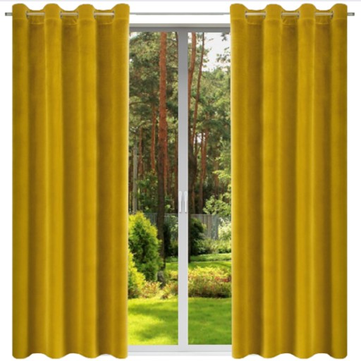 GOTOWA ZASŁONA WELUROWA NA PRZELOTKACH 140x230 VELVET SZTORY DO SALONU