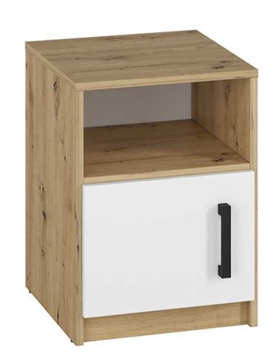 Szafka nocna, stolik nocny FINI 11,dąb artisan/biały, MLMEBLE, GRATISY, 24H