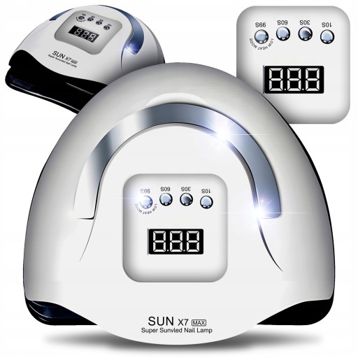 LAMPA DO PAZNOKCI UV LED 220W DO HYBRYD ŻELI MOCNA HYBRYDY SUN X7 MAX LCD