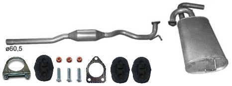 MITSUBISHI ASX 1.6i 16V 86kW 2WD 2012-2017 TŁUMIK KOŃCOWY ŚRODKOWY KOMPLET