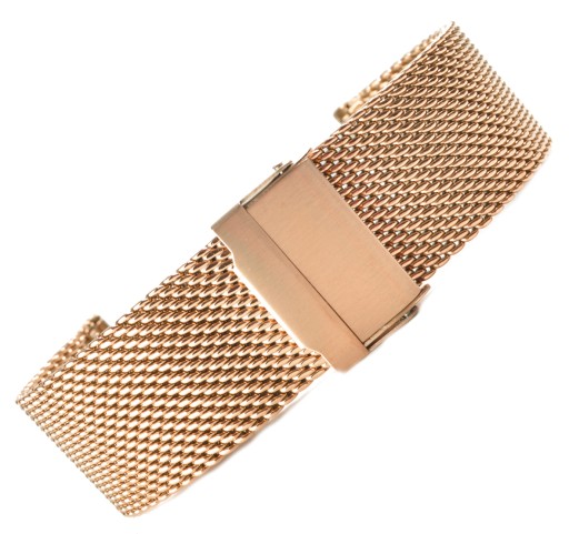 Bransoletka do zegarka ROSE GOLD GRUBA 22mm SIATKA