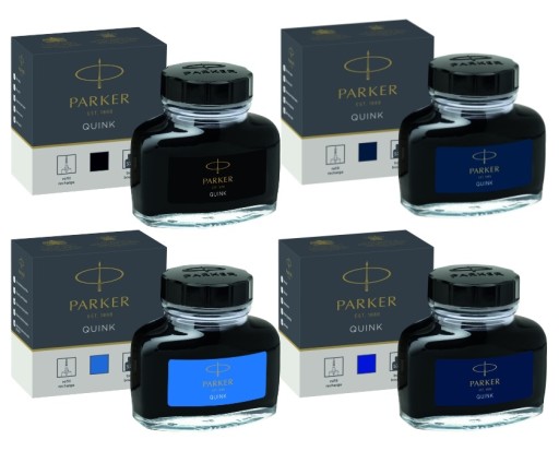 4 x Atrament tusz do piór PARKER Quink 57 ml