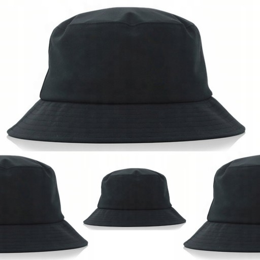 KAPELUSZ BUCKET HAT BAWEŁNIANY CZARNY WYSOK JAKOŚĆ