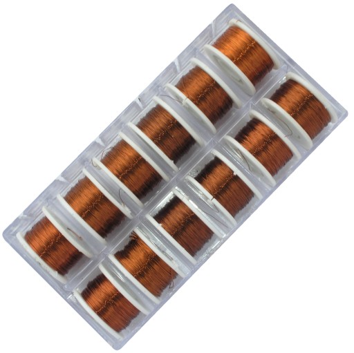 12 x NITKA MIEDZIANA 0,4 mm / 3 m MUCHA STREAMER