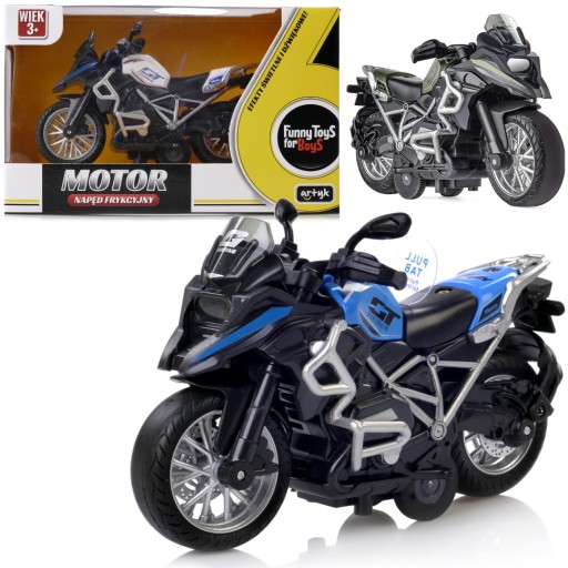 MOTOR MOTOCYKL ŚCIGACZ Z NAPĘDEM ŚWIATŁO DŹWIĘK
