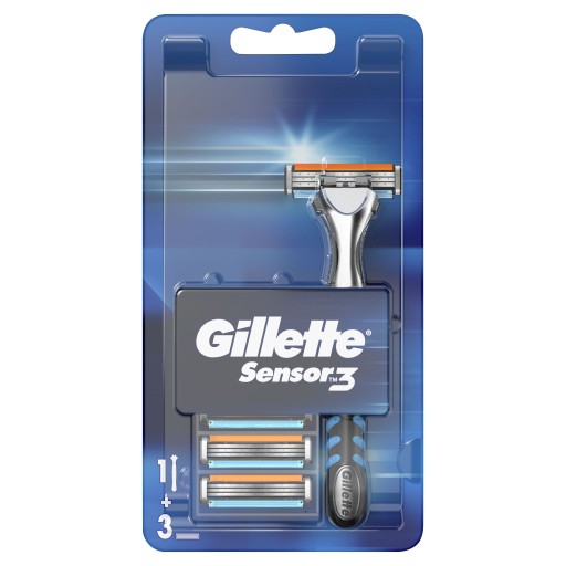 GILLETTE SENSOR 3 MASZYNKA DO GOLENIA + 3 WKŁADY