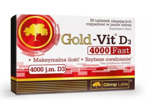 Olimp Gold-Vit D3 Fast 4000 j.m., 30 tabletek