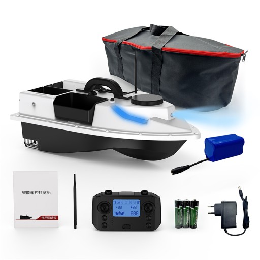 GPS ŁÓDKA ZANĘTOWA D19 500M LED RC ŁÓDKA 2KG 12000mAh z 4 pojemnikami