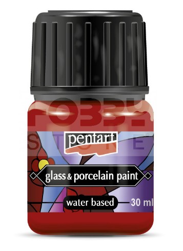 FARBA CZERWONA DO PORCELANY SZKŁA 30ml PENTART