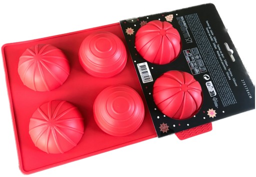 FORMA SILIKONOWA DO PIECZENIA NA 6 MUFFINKI święta bombki muffiny 27x17,5cm