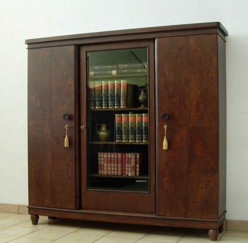 ORYGINALNA STARA BIBLIOTEKA DĘBOWA Z KLIMATEM EPOKI