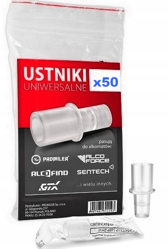 USTNIKI do alkomatu AF450 XBLITZ ETHER DA8100 50 sztuk ustników
