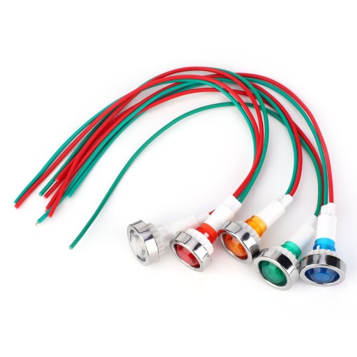 15X WSKAŹNIK LED LAMPKA KONTROLNA LED DC12V 10MM