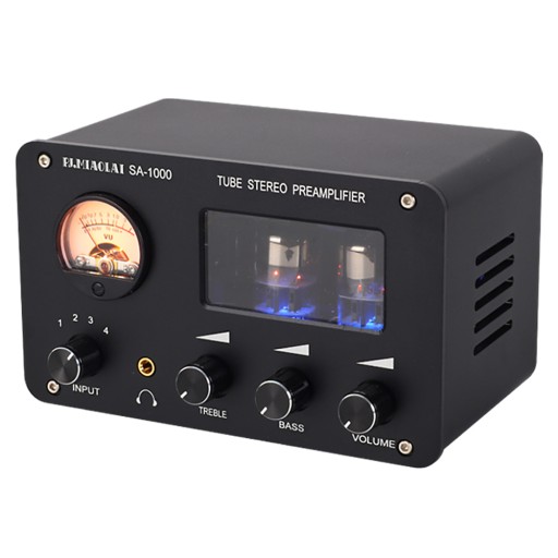 ELEKTRYCZNY WZMACNIACZ LAMPOWY AUDIO HIFI ,4 WEJŚCIA 2 WYJŚCIA