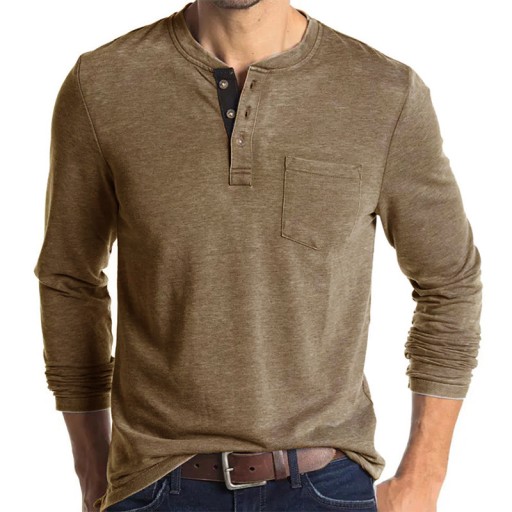 MĘSKA BLUZKA LONGSLEEVE DŁUGI RĘKAW Z Guzikami