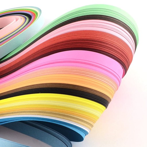 PQ30 Paski Quilling długie MIX 7mm ZESTAW XXL 360szt 52cm