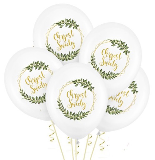 BALONY na CHRZEST ŚWIĘTY zestaw balonów Chrzciny