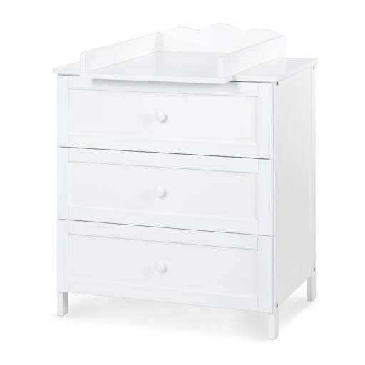 Klupś OLIVER komoda z przewijakiem - Biały- 72 cm - 83 cm - 93 cm