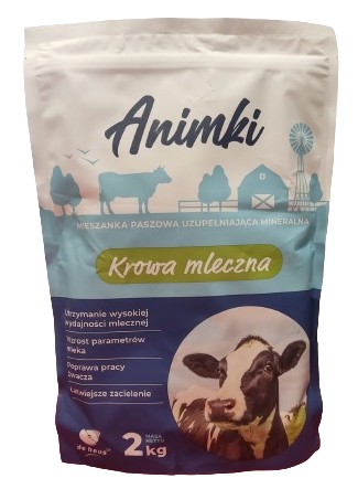 Animki Krowa Mleczna mieszanka paszowa mineralna wydajność żwacz 2kg