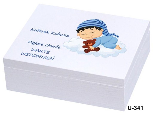 Pudełko na roczek Kuferek wspomnień grafika