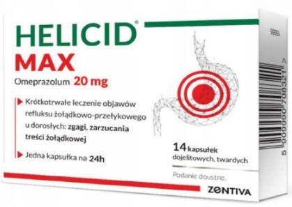 Helicid Max Zgaga refluks odbijanie 14 kapsułek