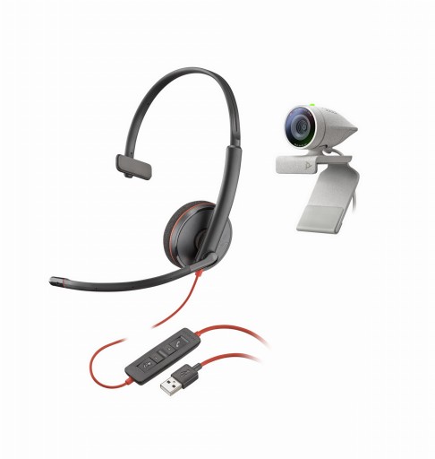 Studio P5 kamera ze słuchawką Blackwire 3210