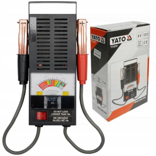 YATO TESTER AKUMULATORÓW MIERNIK ANALOGOWY 6V 12V 200 -1000A YT-8310