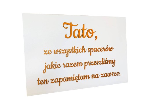 Tablica weselna Tato ze wszystkich spacerów 80cm