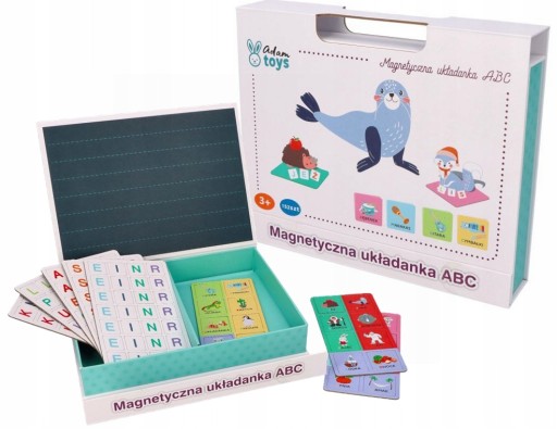 UKŁADANKA MAGNETYCZNA Z LITERKAMI I OBRAZKAMI ADAM