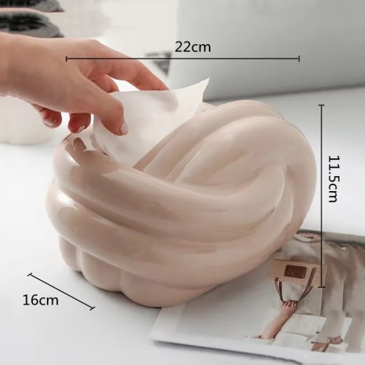 Ceramic Tissue Box Paper Extractor Knot Wool Ball Winding Paper Towel Holde