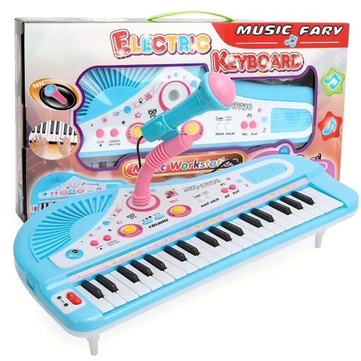 KEYBOARD ORGANY ELEKTRONICZNE PIANINO DLA DZIECI MIKROFON