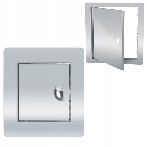 DRZWICZKI REWIZYJNE METALOWE ZATRZASK 10x10cm