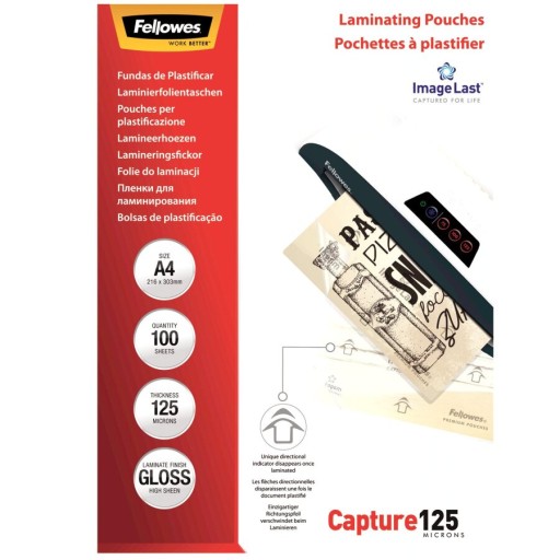 Folia do laminacji 125mic A4 100 sztuk FELLOWES
