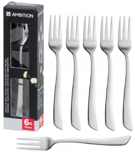 AMBITION WAVE MODERN WIDELCZYKI CIASTA TORTU DESEROWE 6 SZTUK KOMPLET