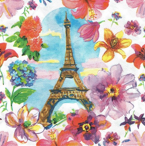 Serwetka decoupage 687A serwetki Wieża kwiaty